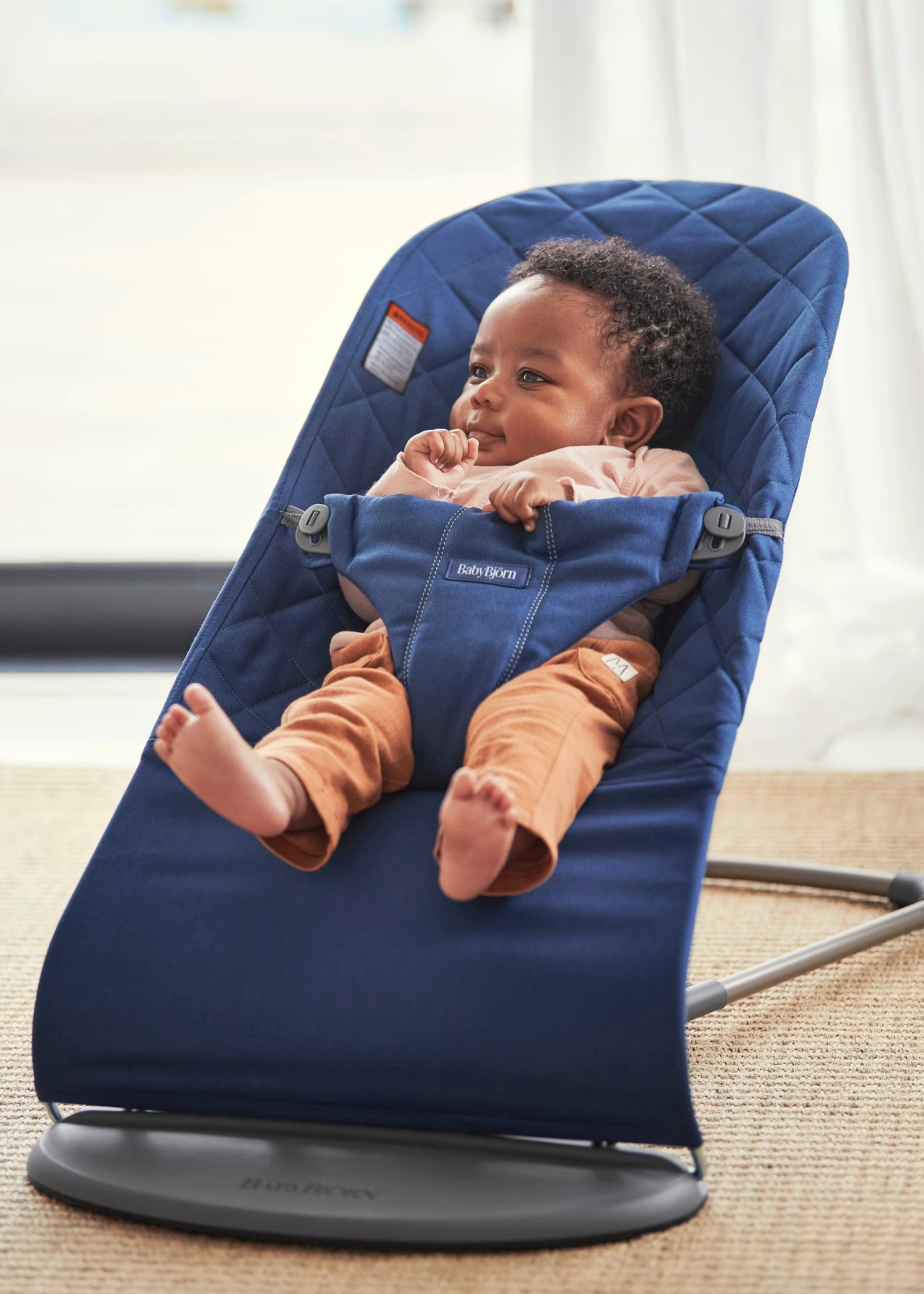 Baby Bjorn Bouncer Bliss, Woven, Classic quilt, Midnight blue
