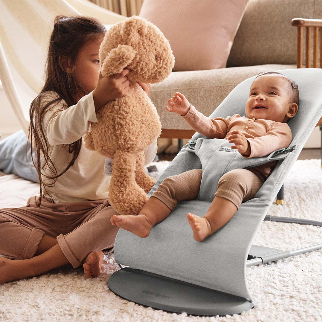 BabyBjorn Bouncer Bliss Woven Mélange - Light Grey