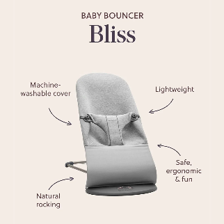 BabyBjorn Bouncer Bliss Woven Mélange - Light Grey
