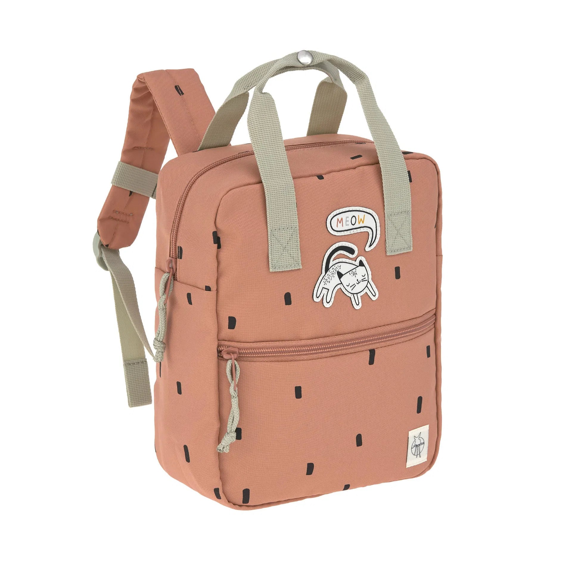 Çante Shpine per Femije "Mini Square Backpack" – LÄSSIG Happy Prints, Caramel