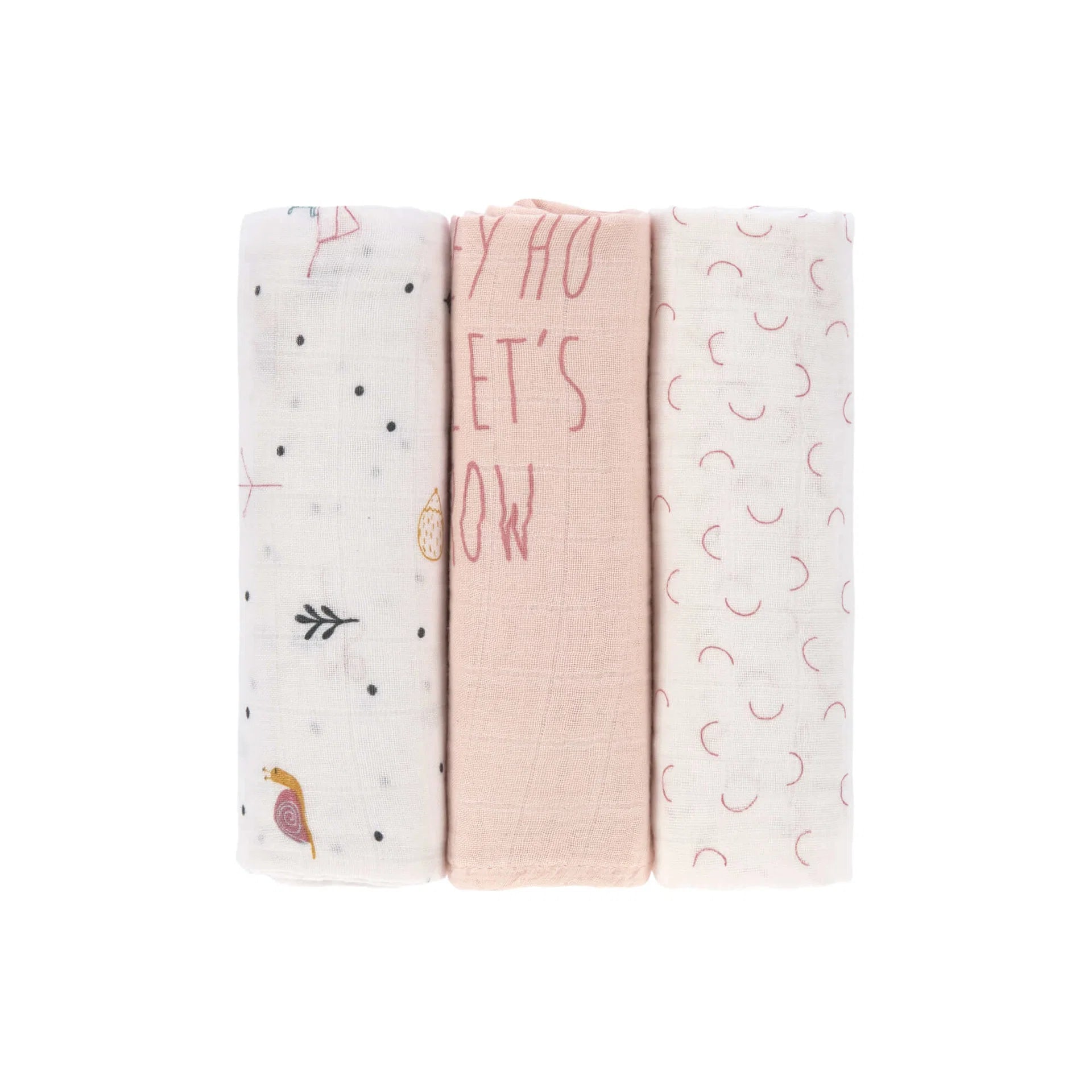 Set me 3 Napa "Heavenly Soft Swaddle L" – LÄSSIG, Garden Explorer Snail