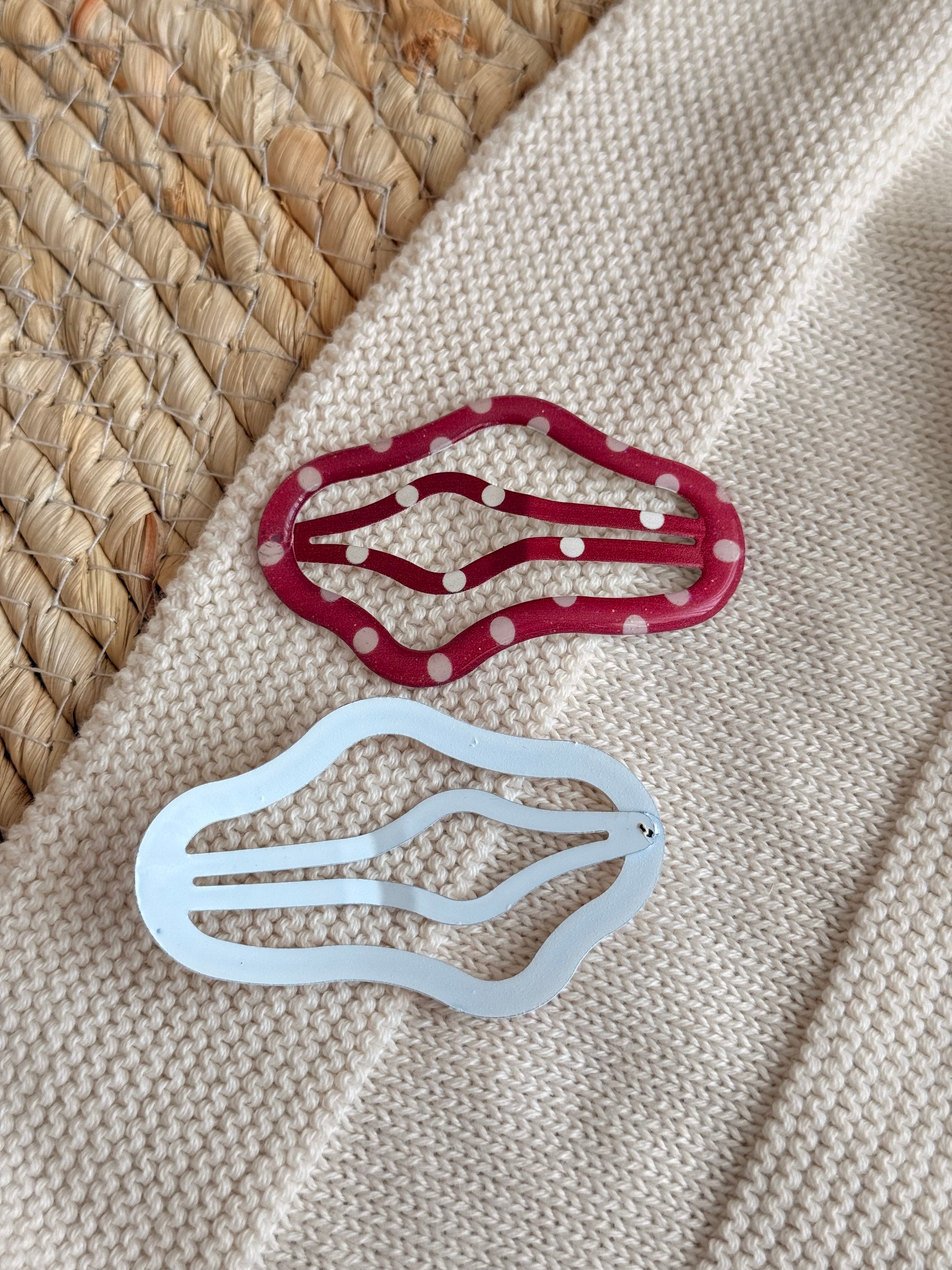 Set me 2 Kapese Flokesh "Wavy Cherry & Dots"