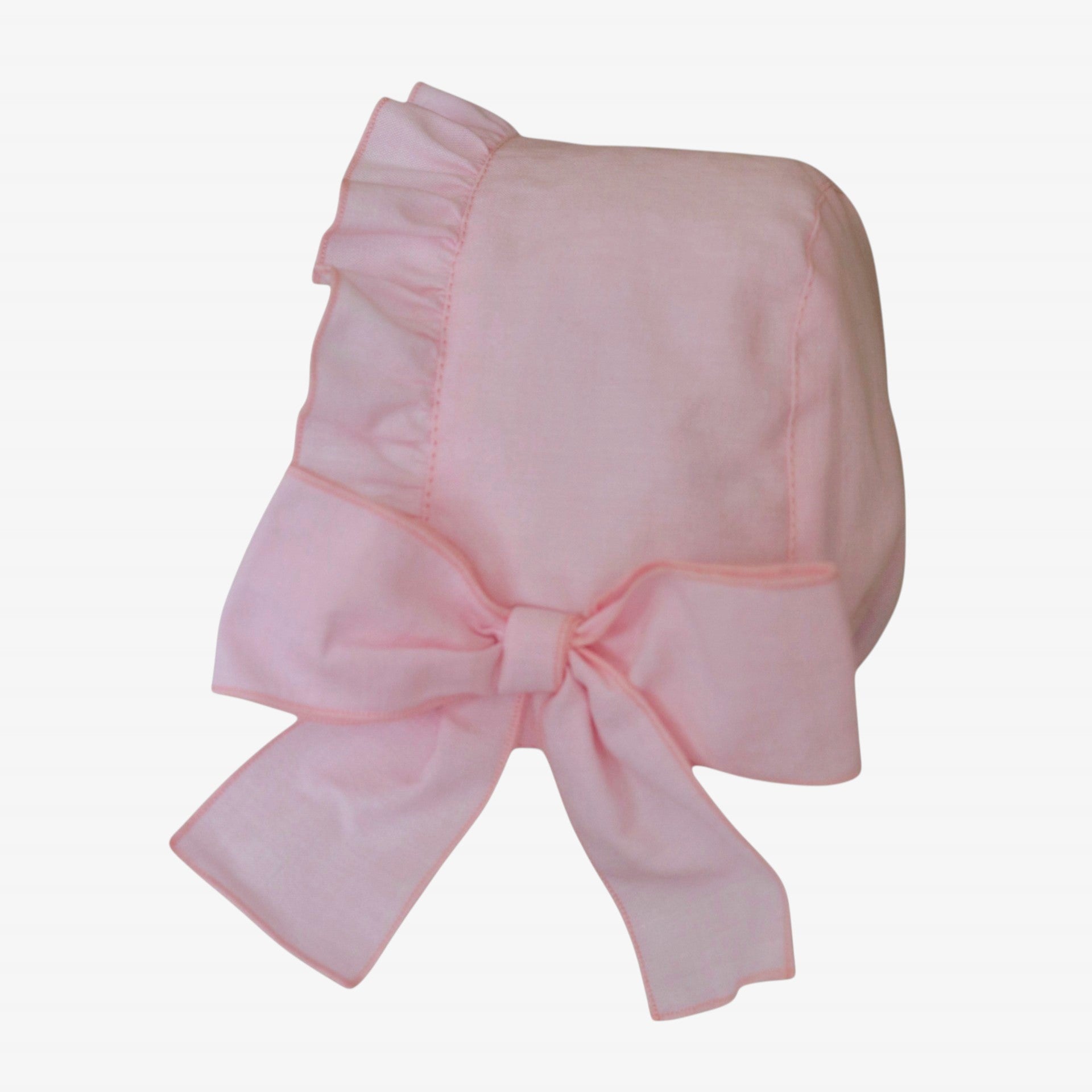Kapuc Pambuku me Rrudha dhe Fjongo - Pink Bonnet
