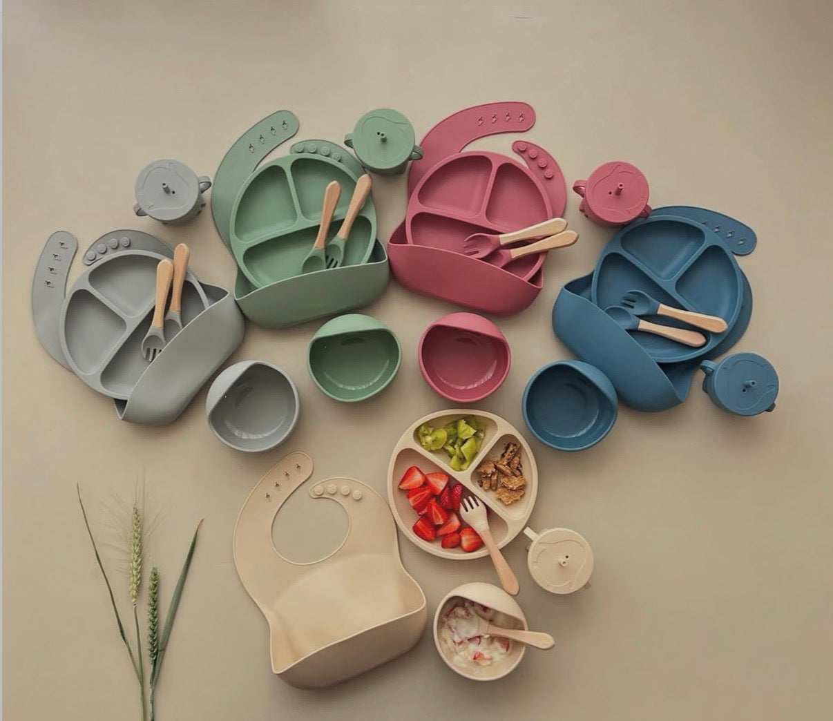 Set Ushqimi prej Silikoni "Happy Meal" – 100% BPA Free