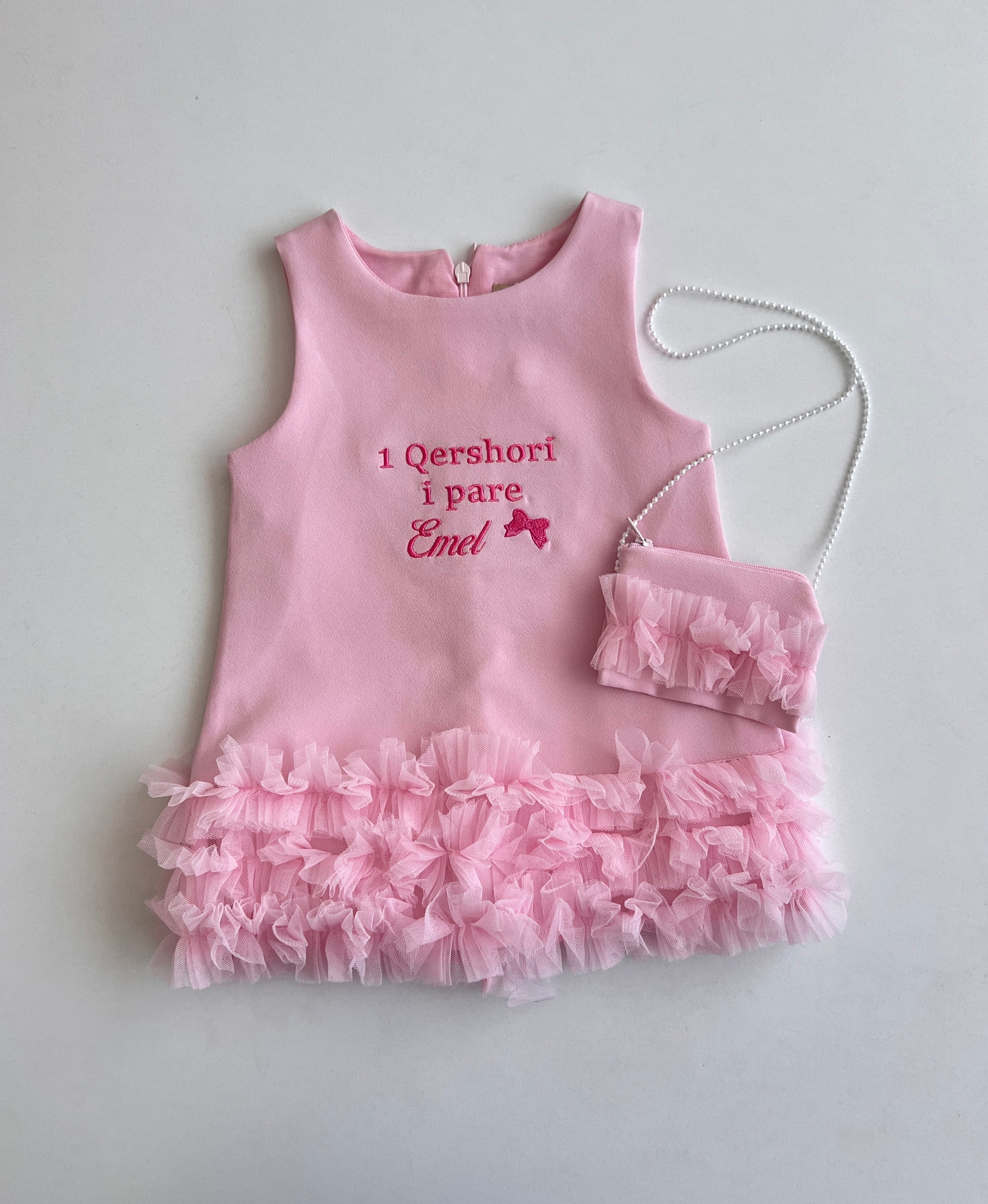 Fustan Roze me Tyl & Cante
