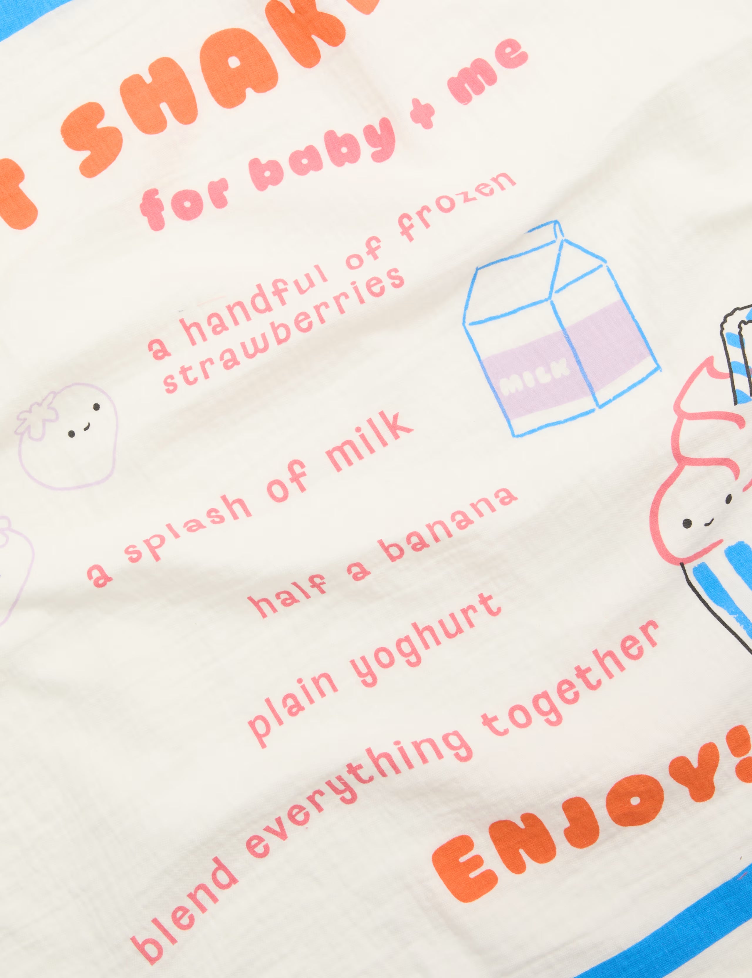 Set me 2 Napa Pambuku (Muslin) "Milkshake" – Butesi dhe Stil Mesdhetar