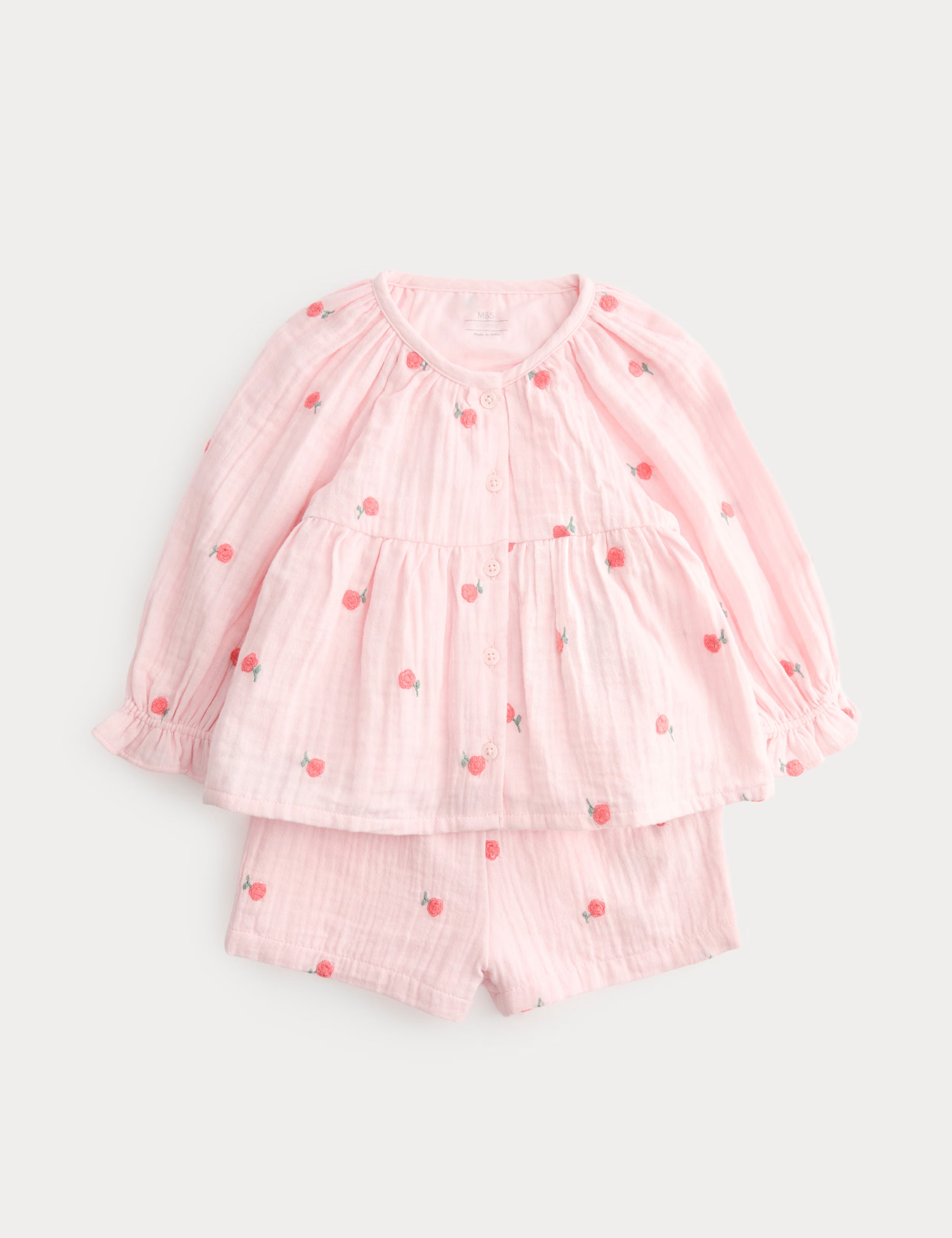 Kostum ne material Nape me Lule - Kemishe dhe Tuta