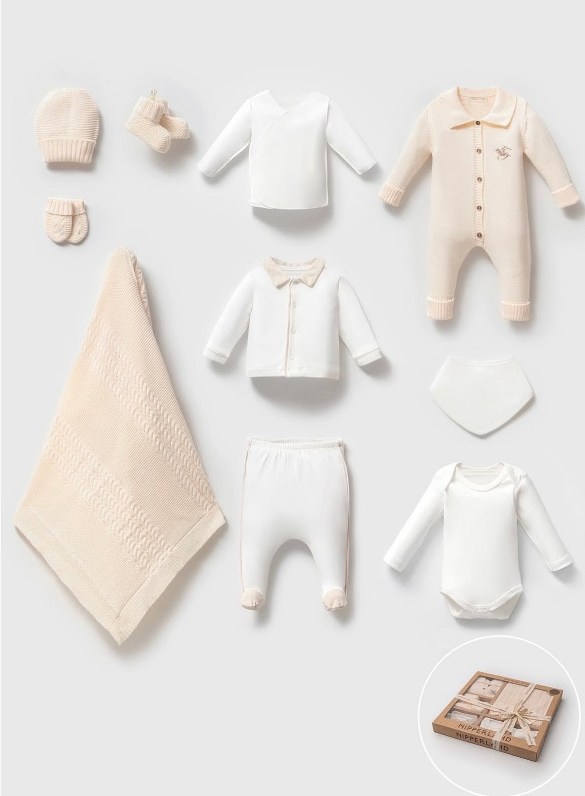 Set Materniteti Me 10 Pjese Krem- Cream