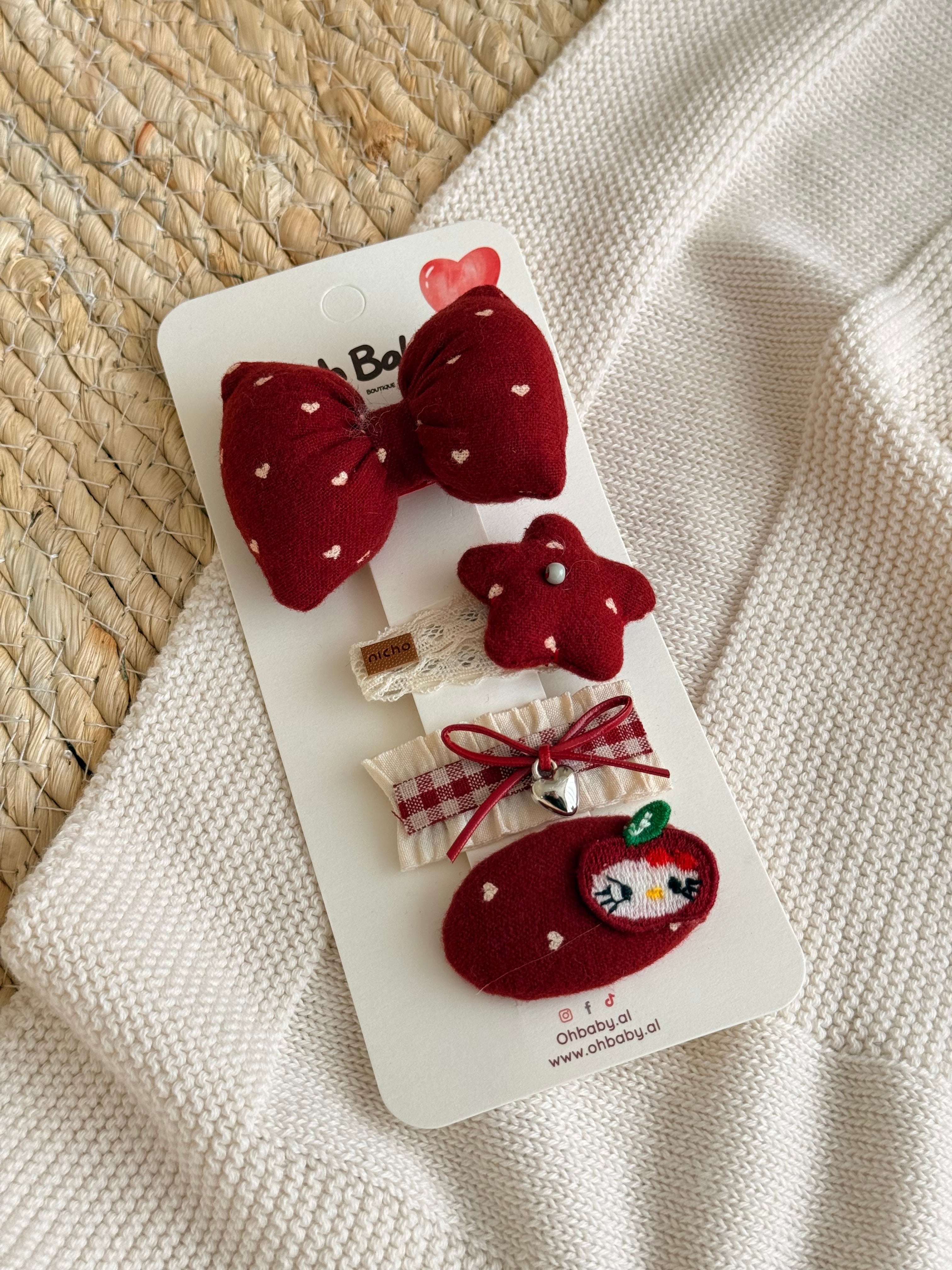 Set me 4 Kapese Flokesh "Red Velvet & Kitty"