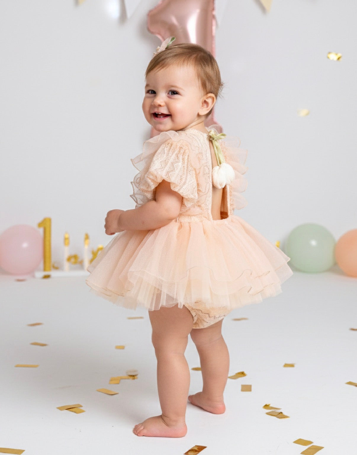 Fustan - Romper Peach