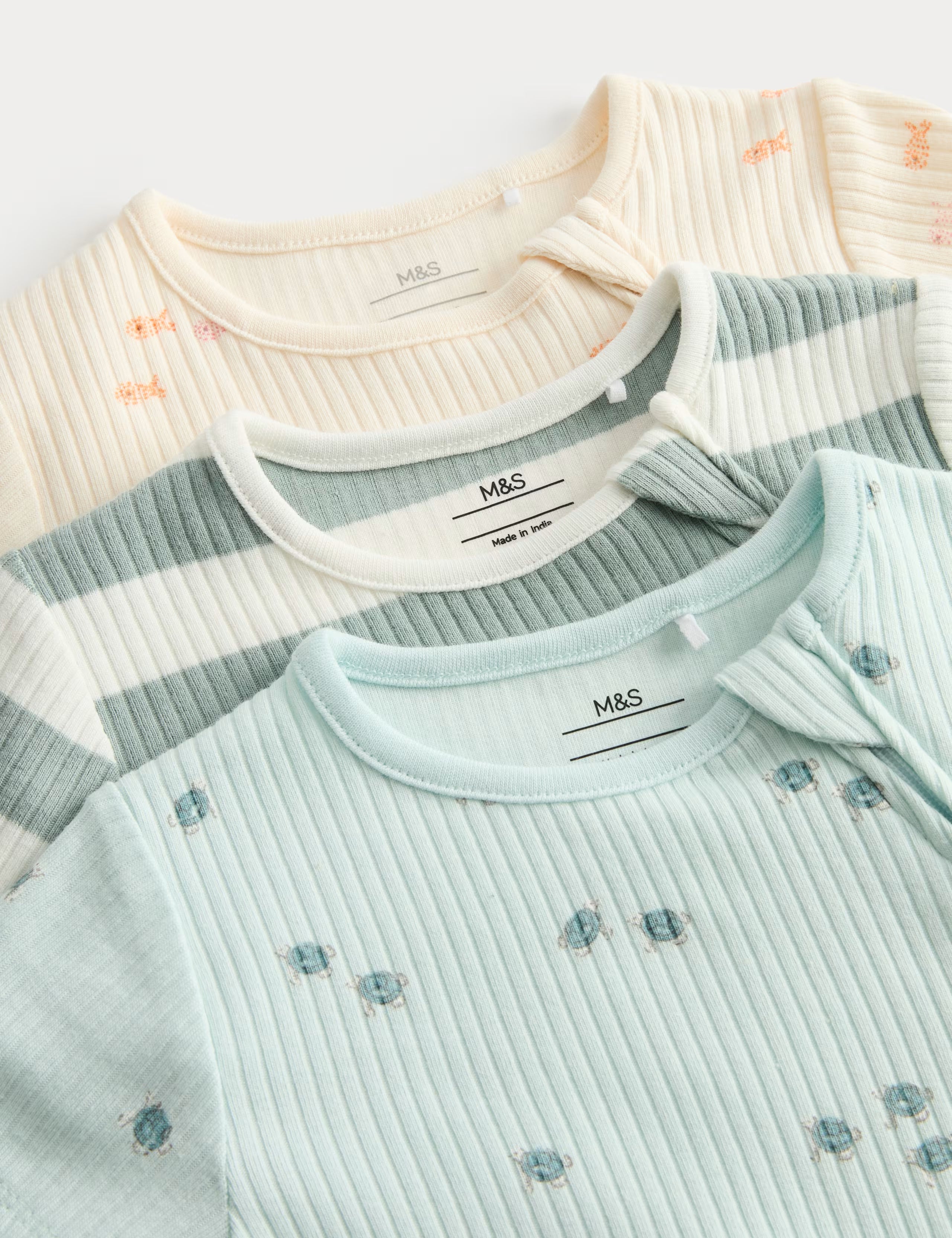 Set me 3 Romper -"Sea Life & Stripes"