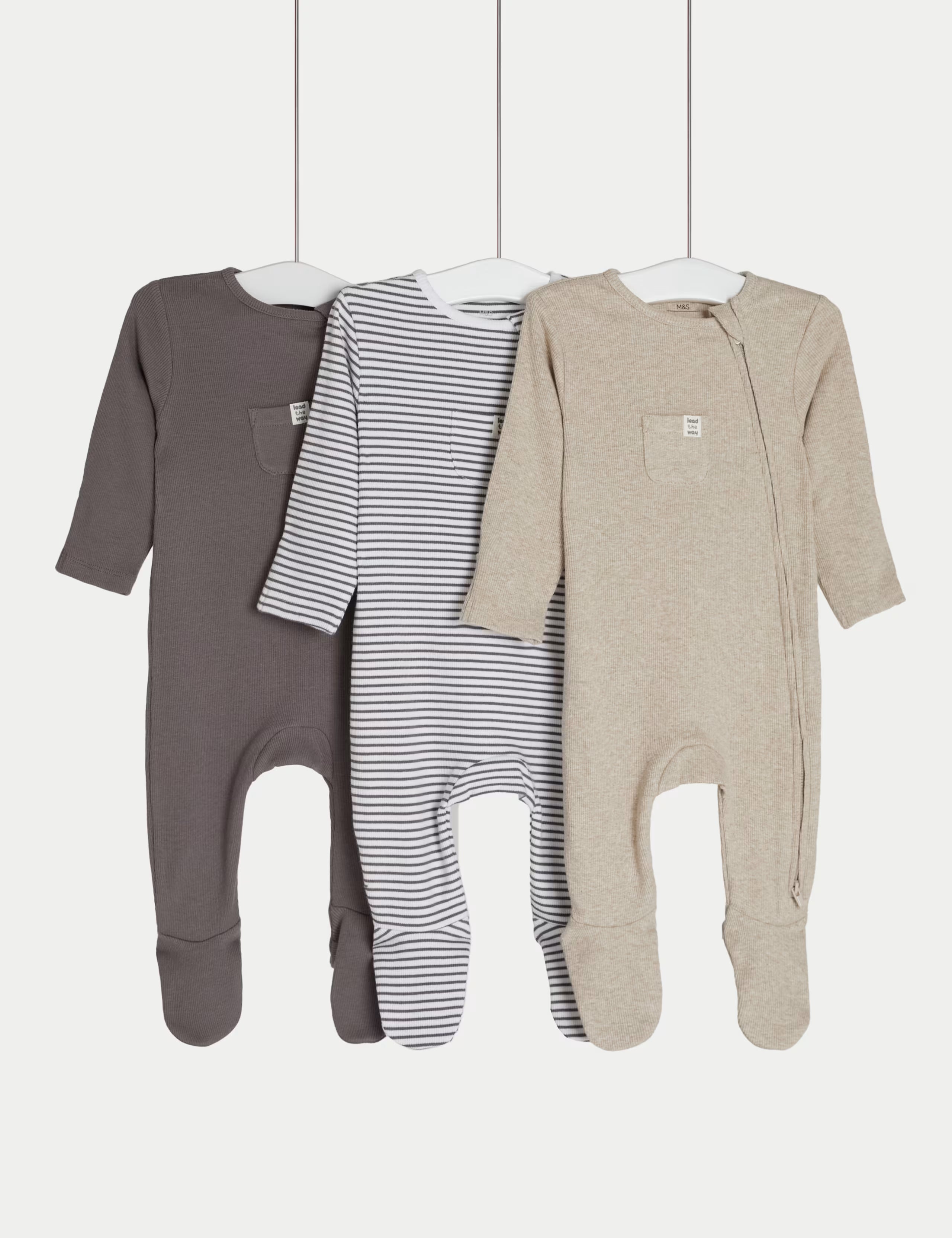 Set me 3 Tutina (Sleepsuits) për Bebe – Pambuk i Plotë
