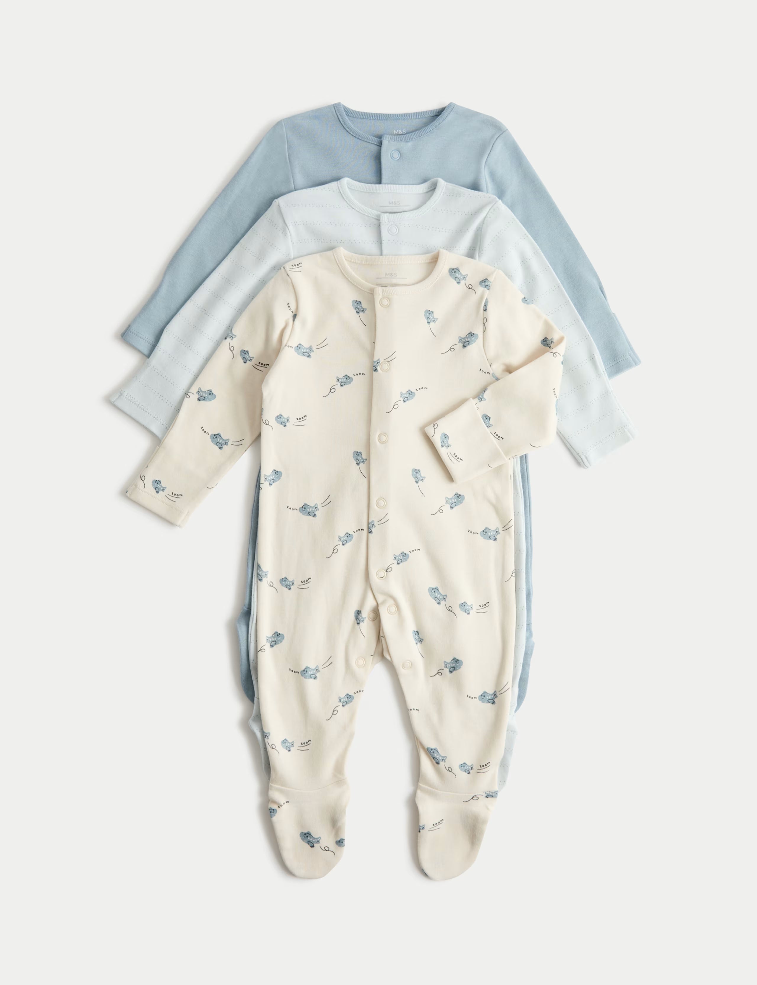 Set me 3 Tutina ne Nuanca Blu dizenjo me Avione