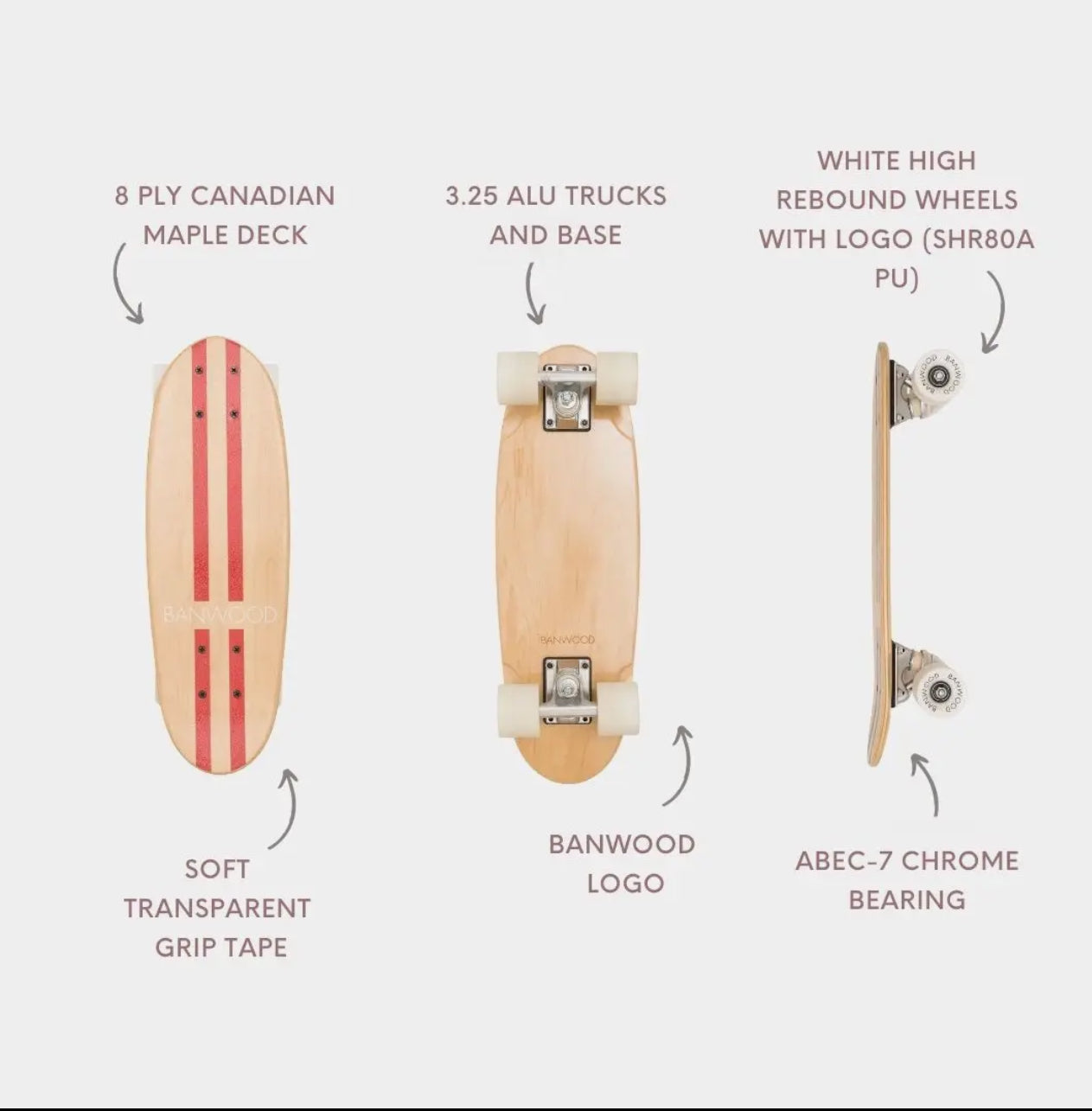 Skateboard Banwood per Femije (3+)