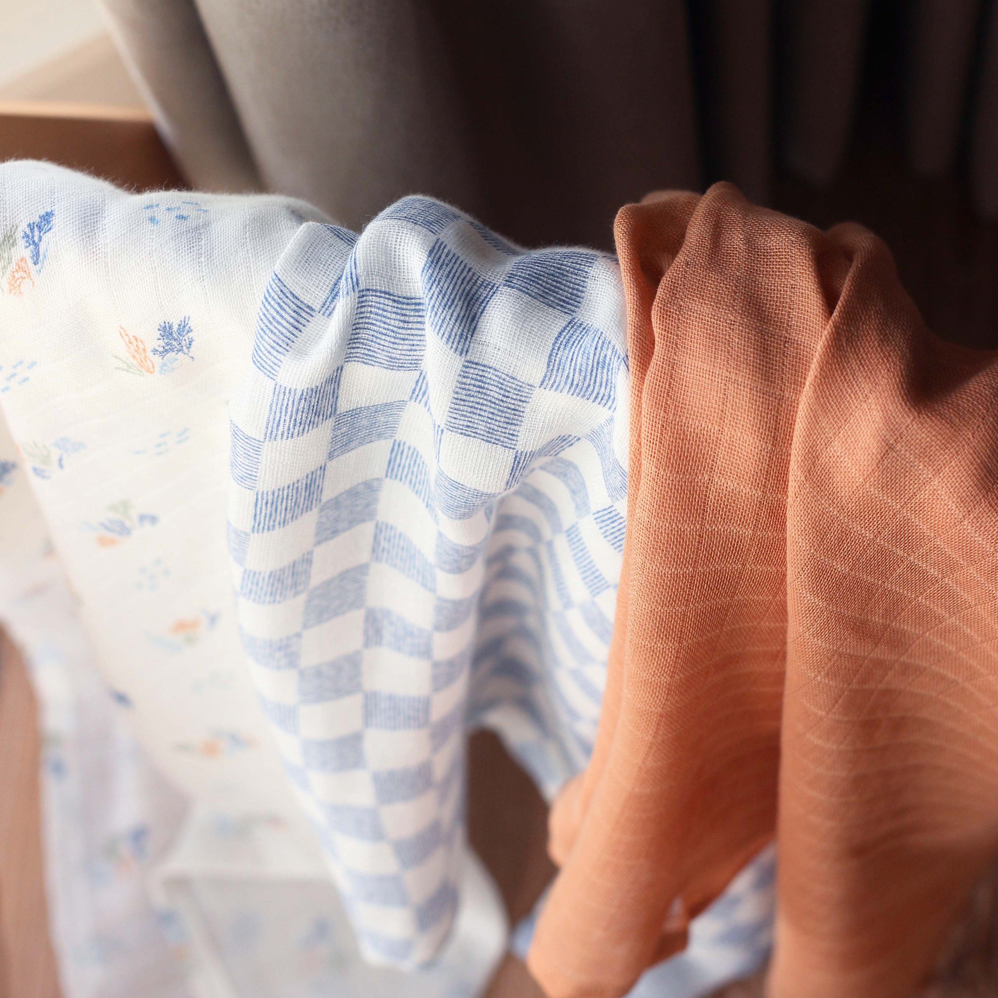 Set me 3 Napa Muslin Pambuk Organikc coastline
