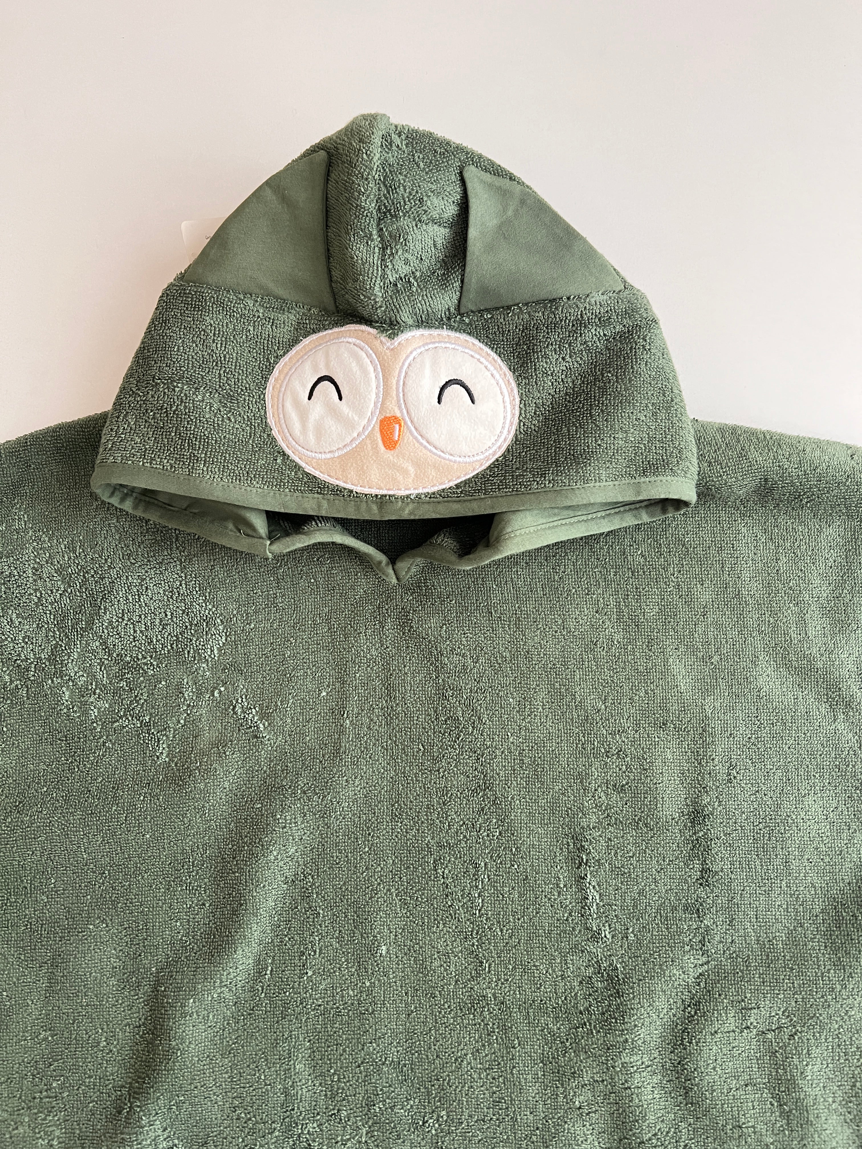 Poncho Jeshil "Bath Time" – 100% Pambuk Absorbues