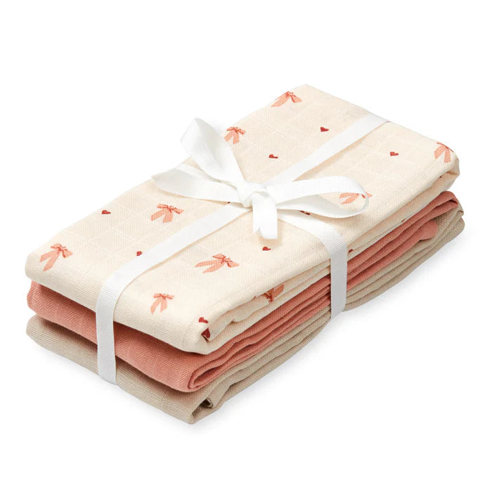 Nape Muslin per Bebe (Pakete me 3 Cope) – "Bows"