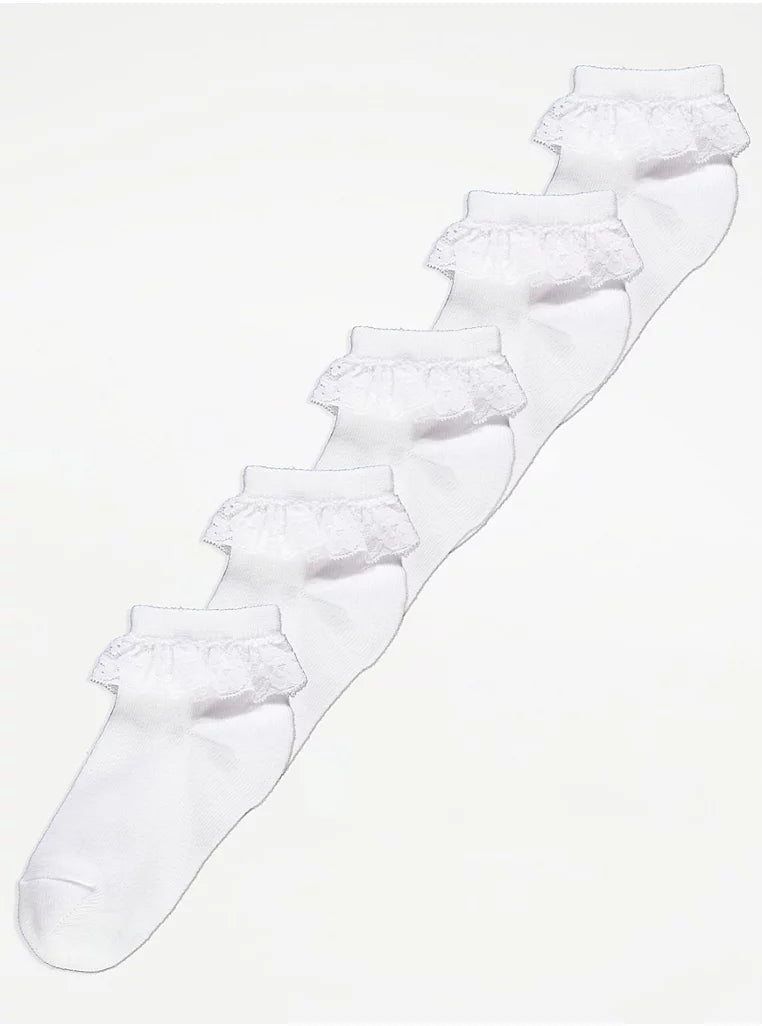 Set me 5 pale Çorape me Detaj Dantelle
