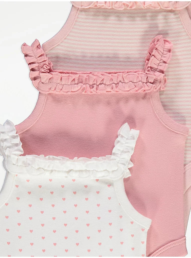 Set me 3 Kostume "Pink Hearts" - Body & Mbathje