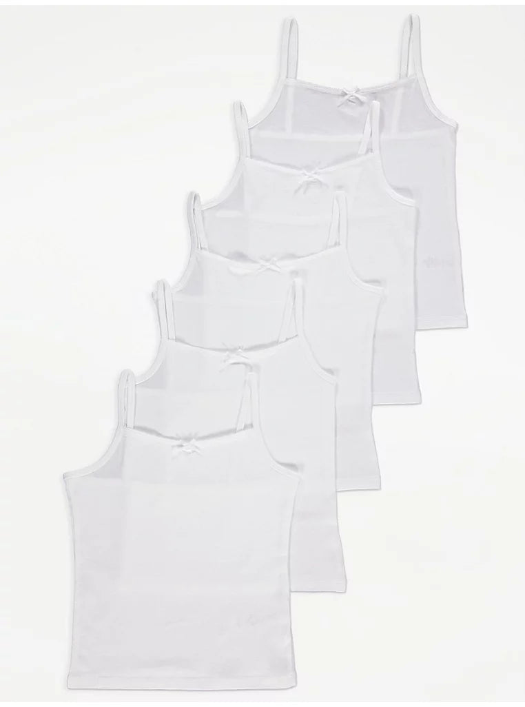 Set me 5 Kanatiere me Rripa per Vajza – White Classic