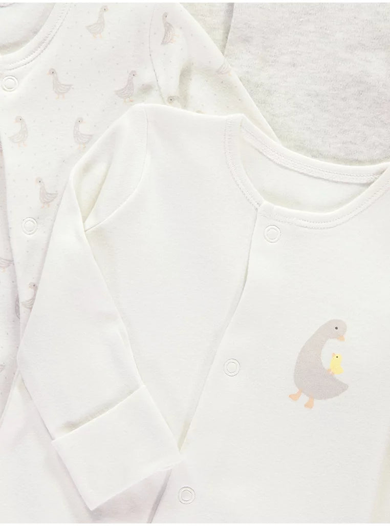 Set Me 3 Tutina (Sleepsuits) "Duckling" – 100% Pambuk