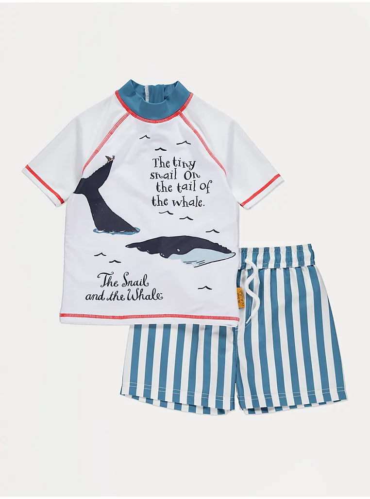 Kostum me 2 Pjese "The Snail and The Whale" me Mbrojtje UV UPF 40+