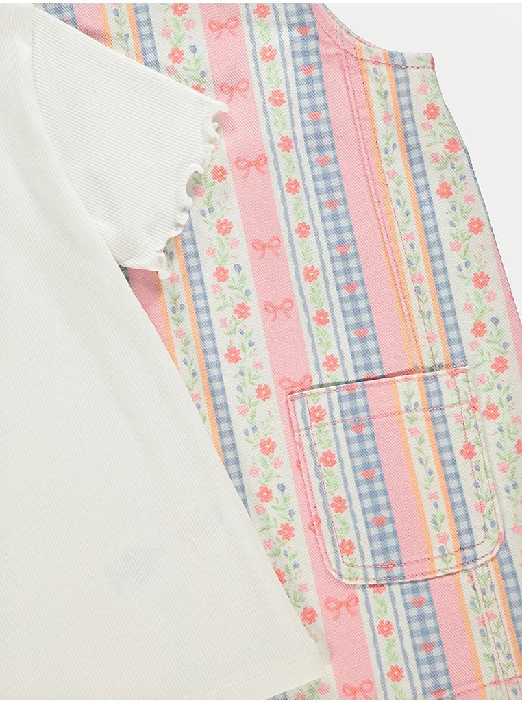 Serafon me Lule me Bluze te Bardhe