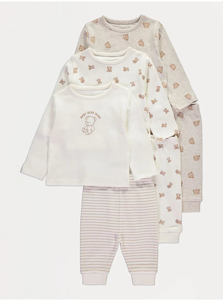 Set me 3 Pizhame "Baby Bear Hugs"