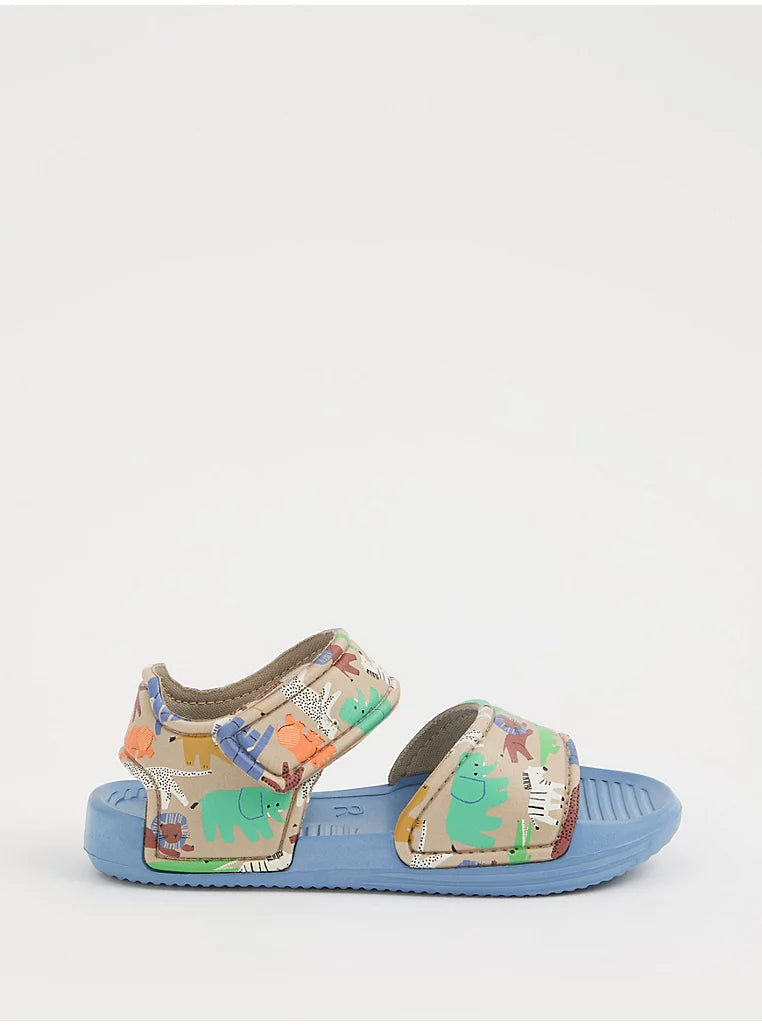 Sandale me Rripa dhe Print Kafshesh - Animal Print