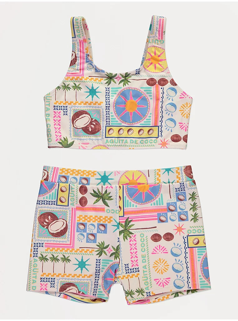 Veshje plazhi me 2 pjese - Coconut Print