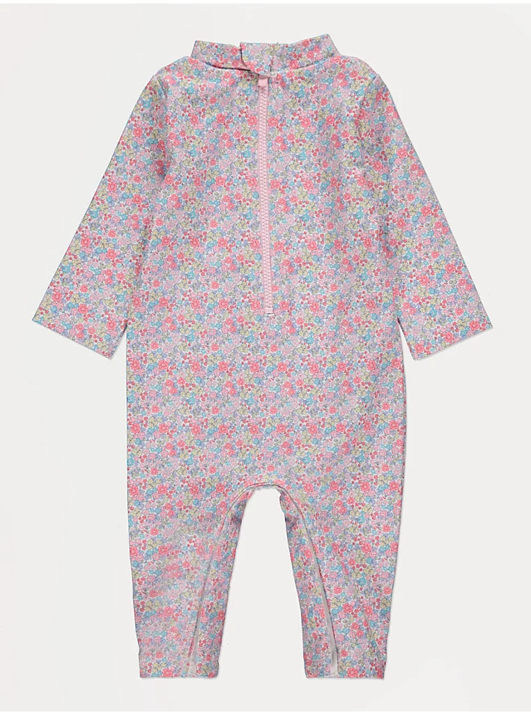 Trupore Plazhi me Mbrojtje UV UPF 40+ dhe Kapele - Ditsy Floral