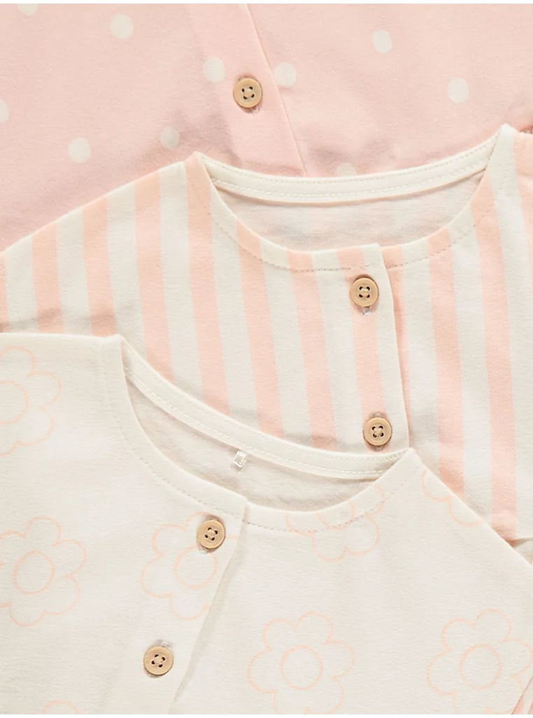 Set me 3 Romper - Roze & te Bardhe