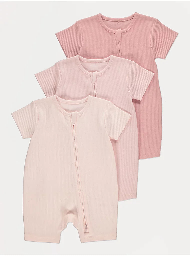 Set me 3 Romper me Zinxhir - ngjyra Roze