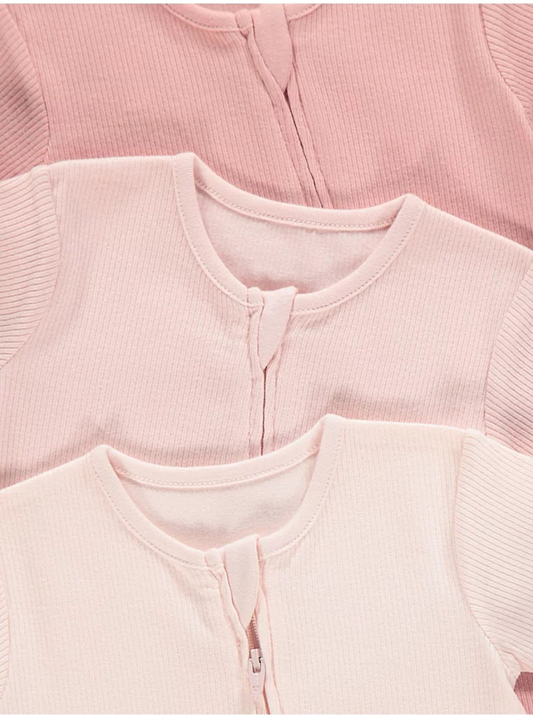 Set me 3 Romper me Zinxhir - ngjyra Roze