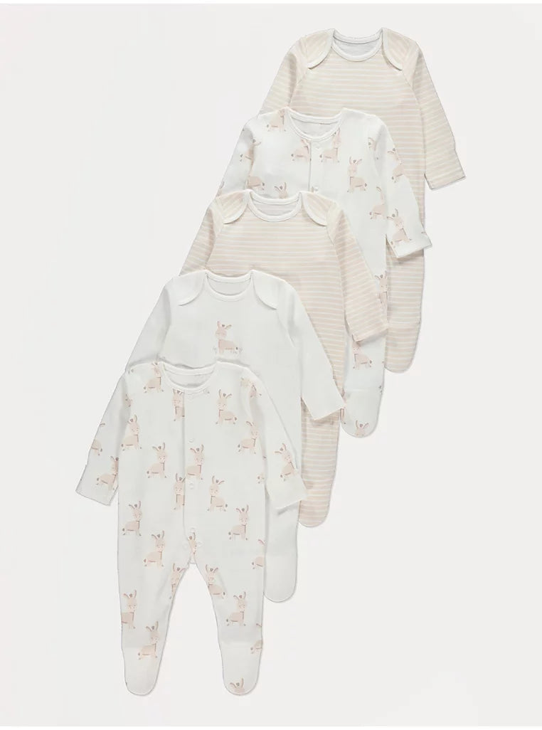 Set me 5 Tutina Neutrale - Donkey & Striped Design