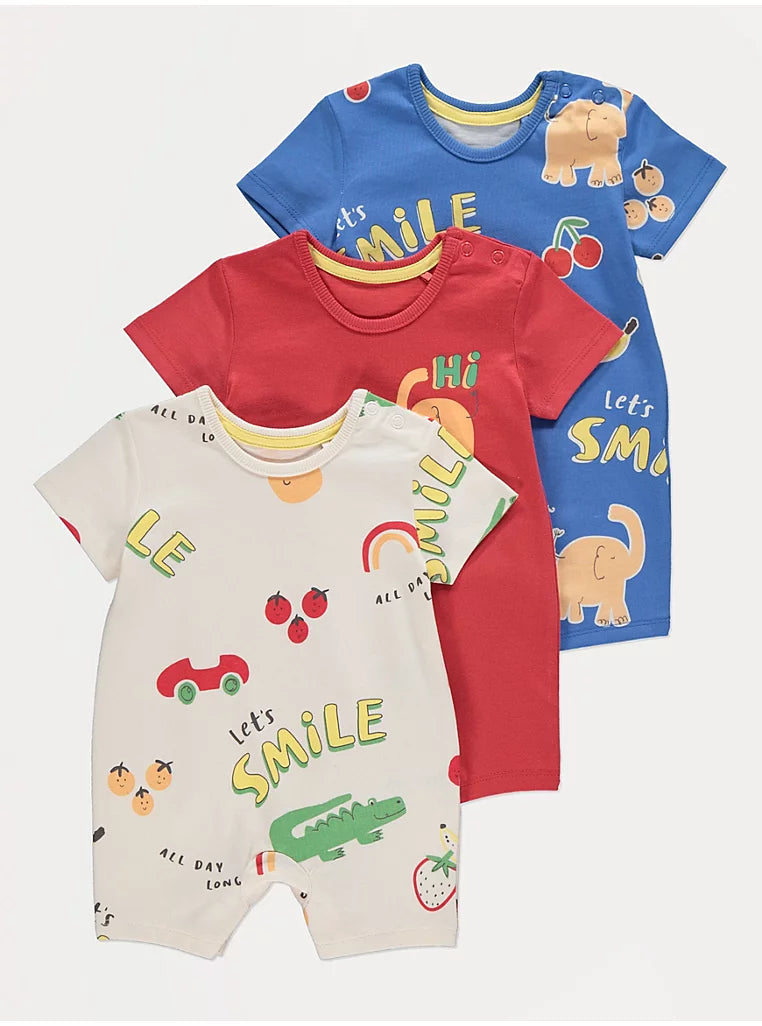Set me 3 Romper - Printe Kafshesh