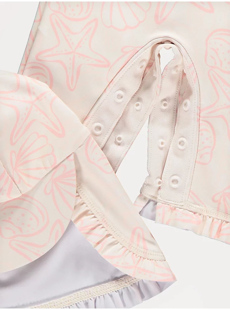 Pink Shell Sun Protection Rashsuit & Hat