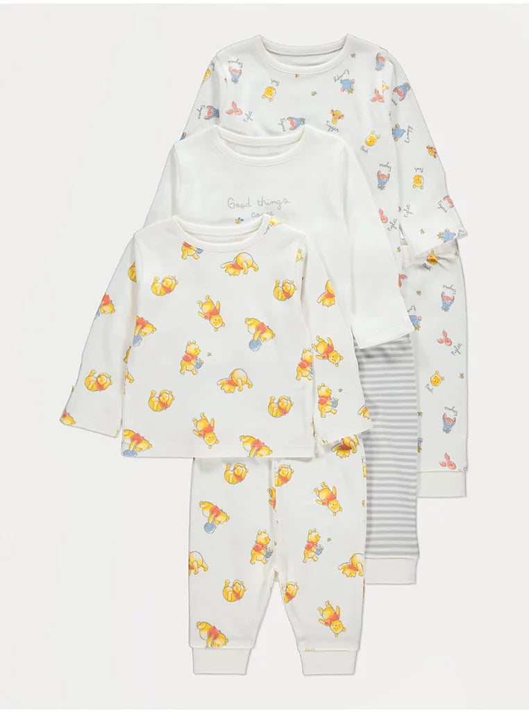 Set me 3 Pizhame me Winnie the Pooh
