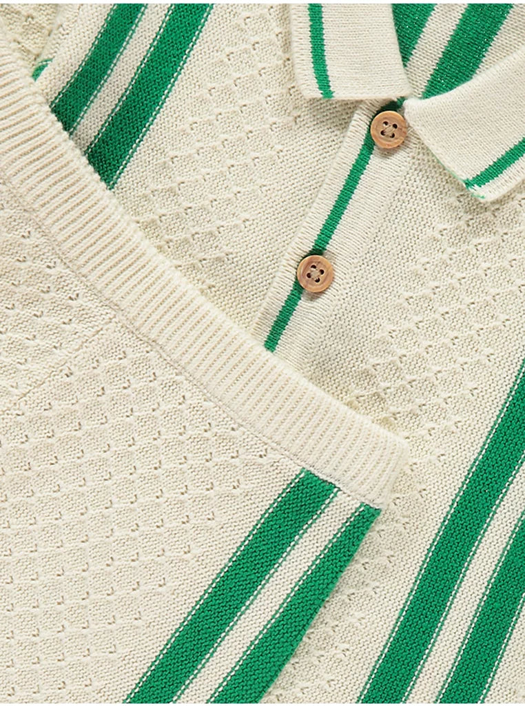 Kostum Bluze dhe Pantallona Trikotazh "Green Stripe"