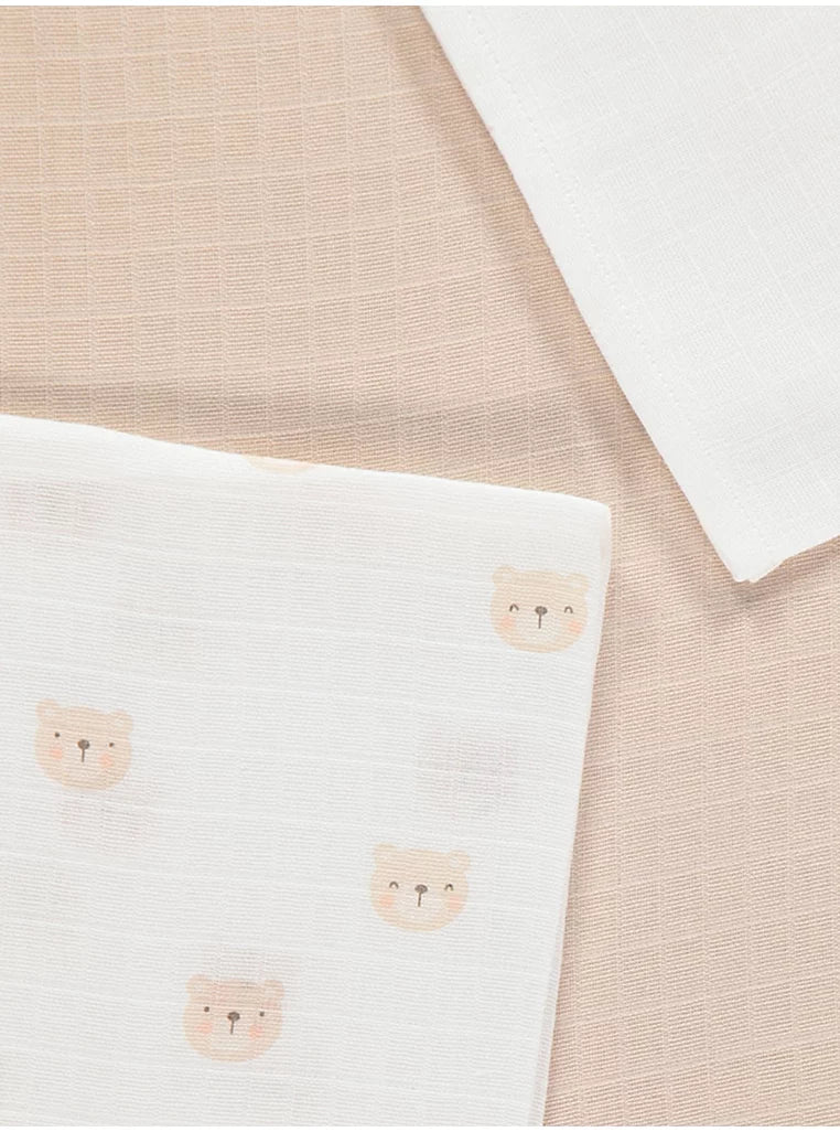 Set me 3 Napa Muslin "Bear Friends" – Butesi e Gjithanshme