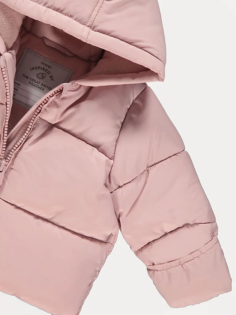 Xhup Puffer Roze me Kapuc