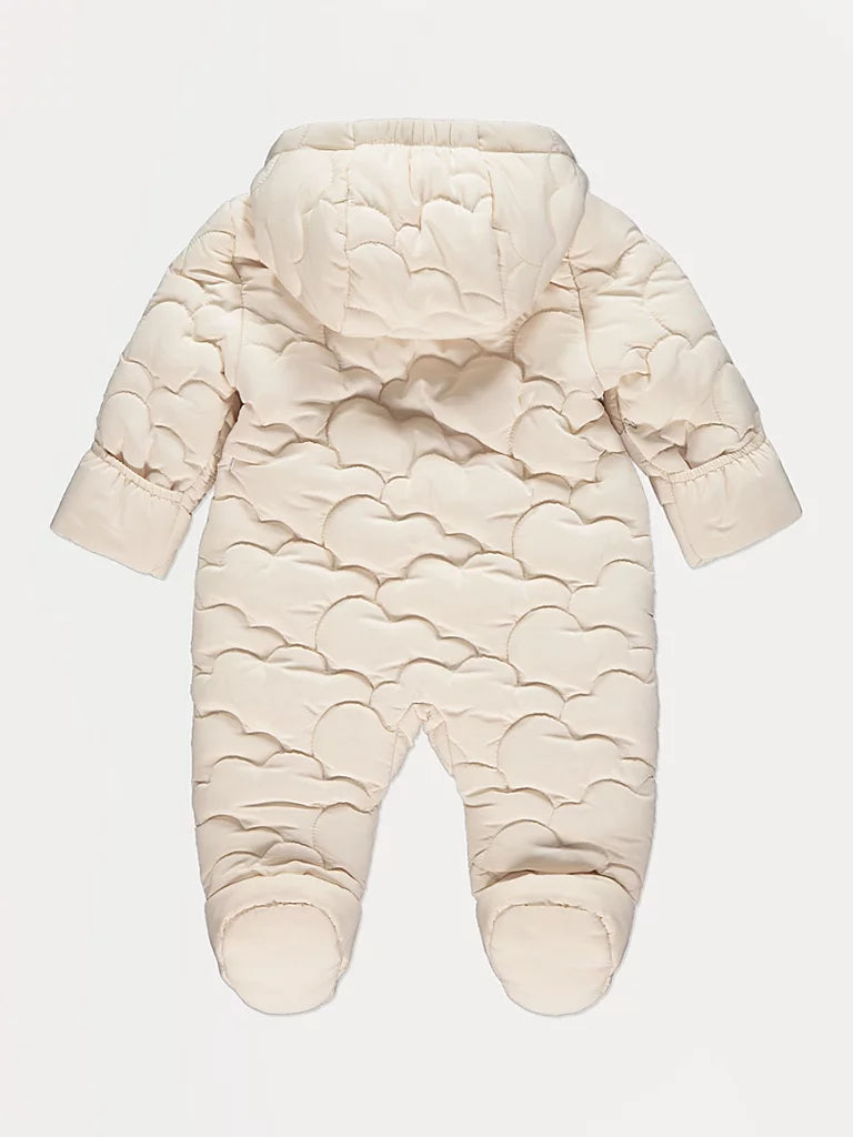 Snowsuit me Kapuc dhe Zinxhir te Dyfishte  – Krem