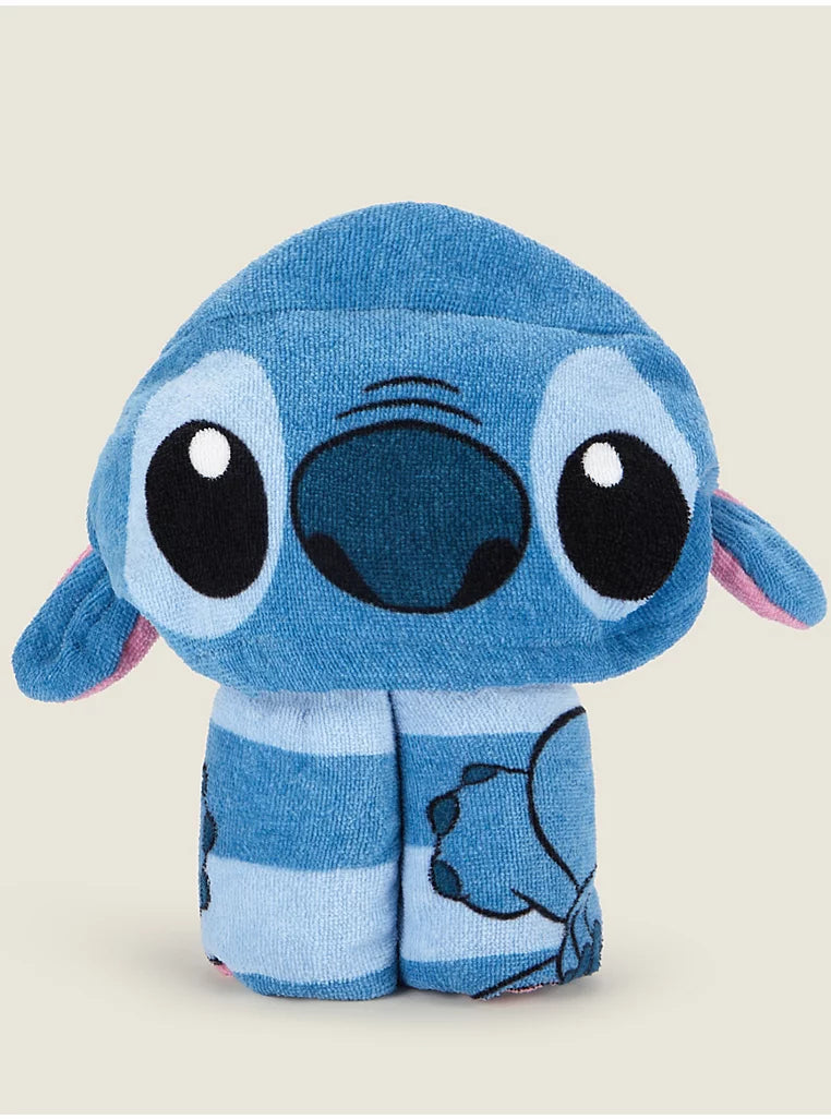 Poncho Plazhi me Kapuç "Stitch Blu"