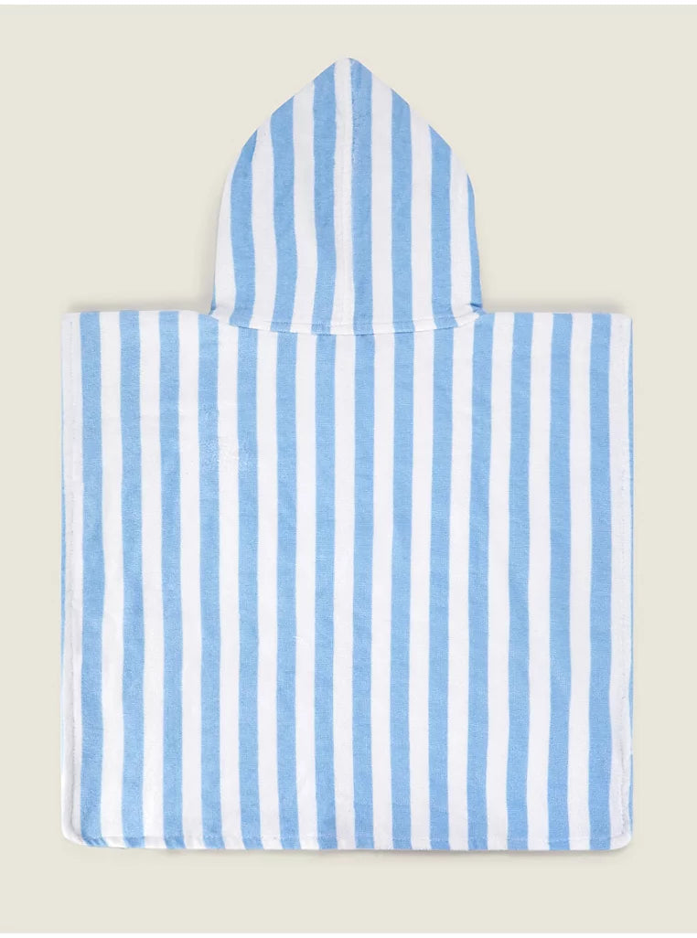 Poncho Plazhi me Kapuc me Vija Blu 2-3 Vjec