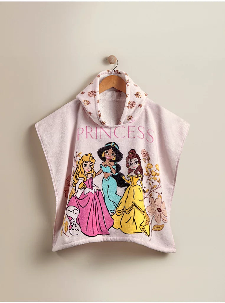Poncho Plazhi me Kapuc Disney Princess Pink 2-3 Vjec