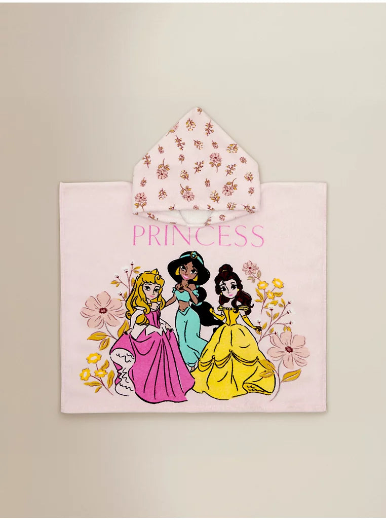 Poncho Plazhi me Kapuc Disney Princess Pink 2-3 Vjec