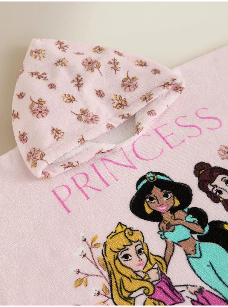 Poncho Plazhi me Kapuc Disney Princess Pink 2-3 Vjec