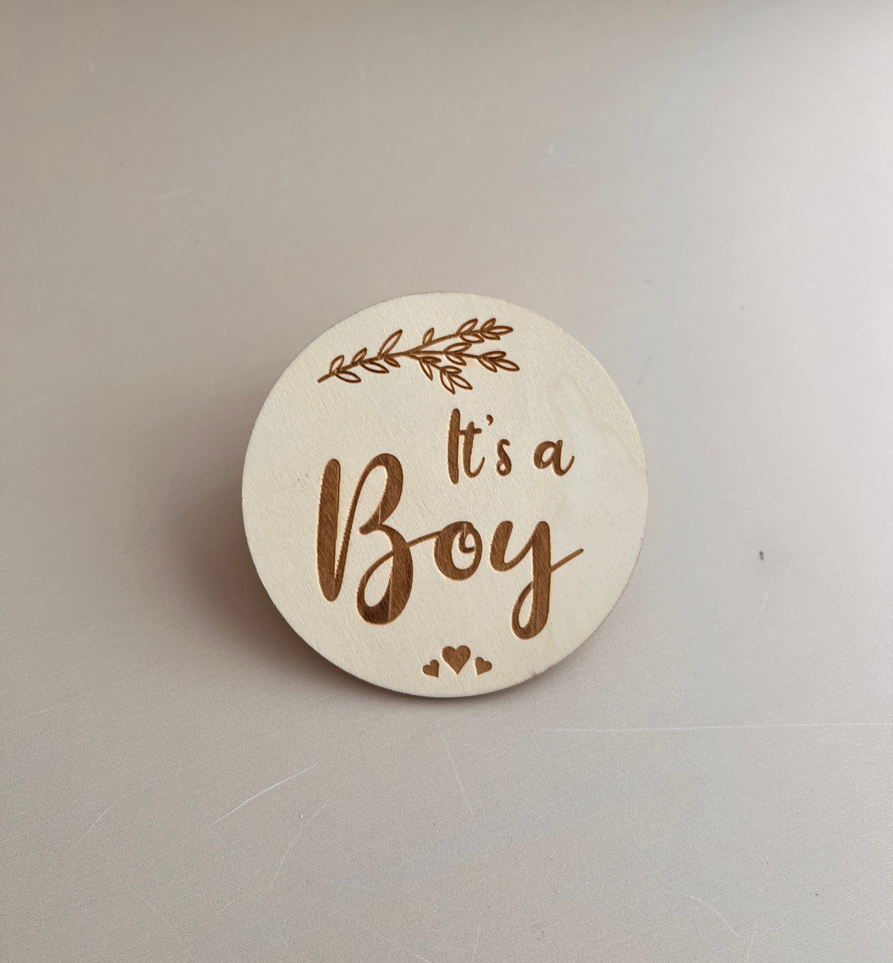 Pllake druri 'It's a Boy'