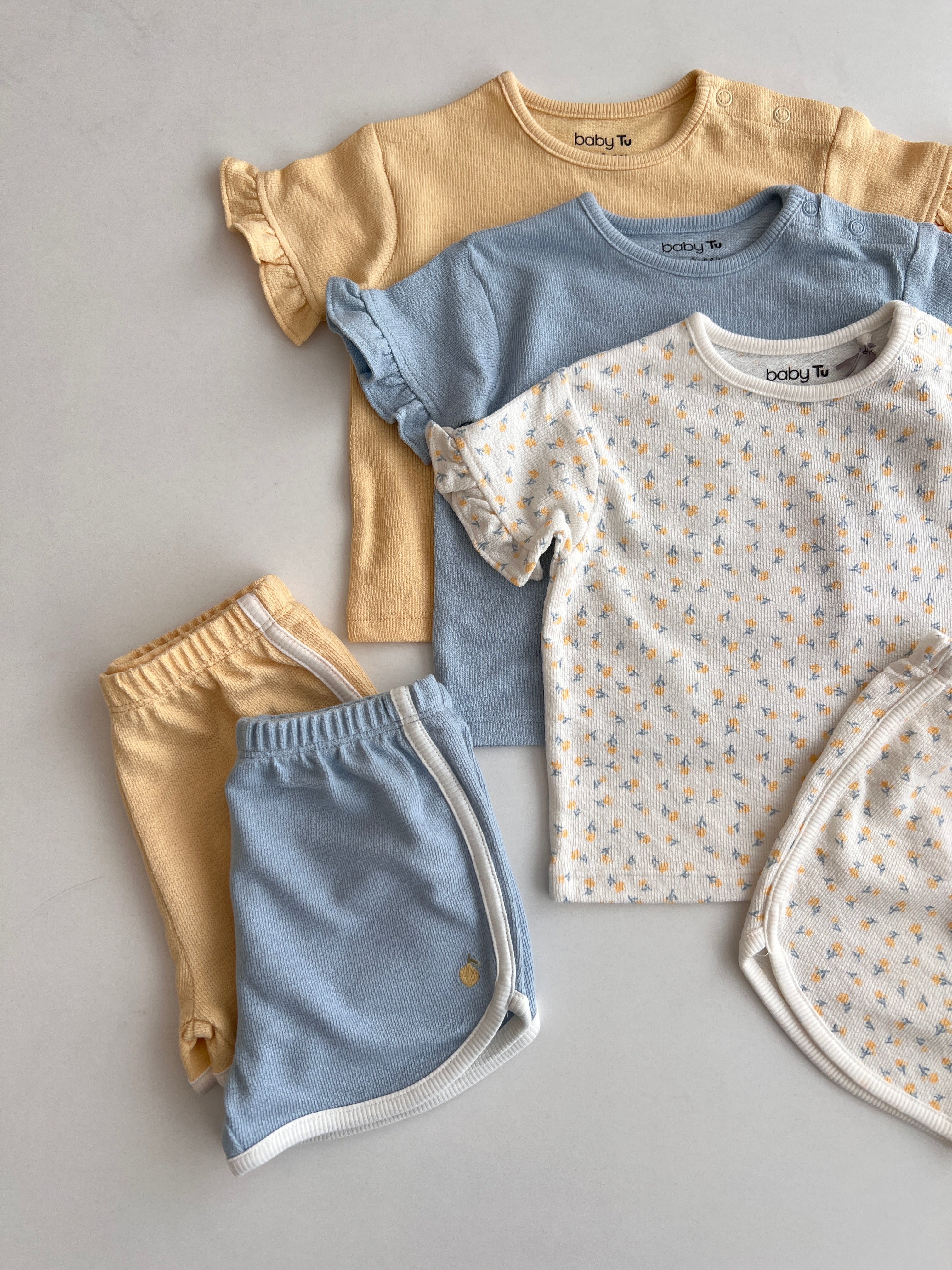 Set 3 Kostume me Rrudha dhe Print Florale "Sweet Summer"
