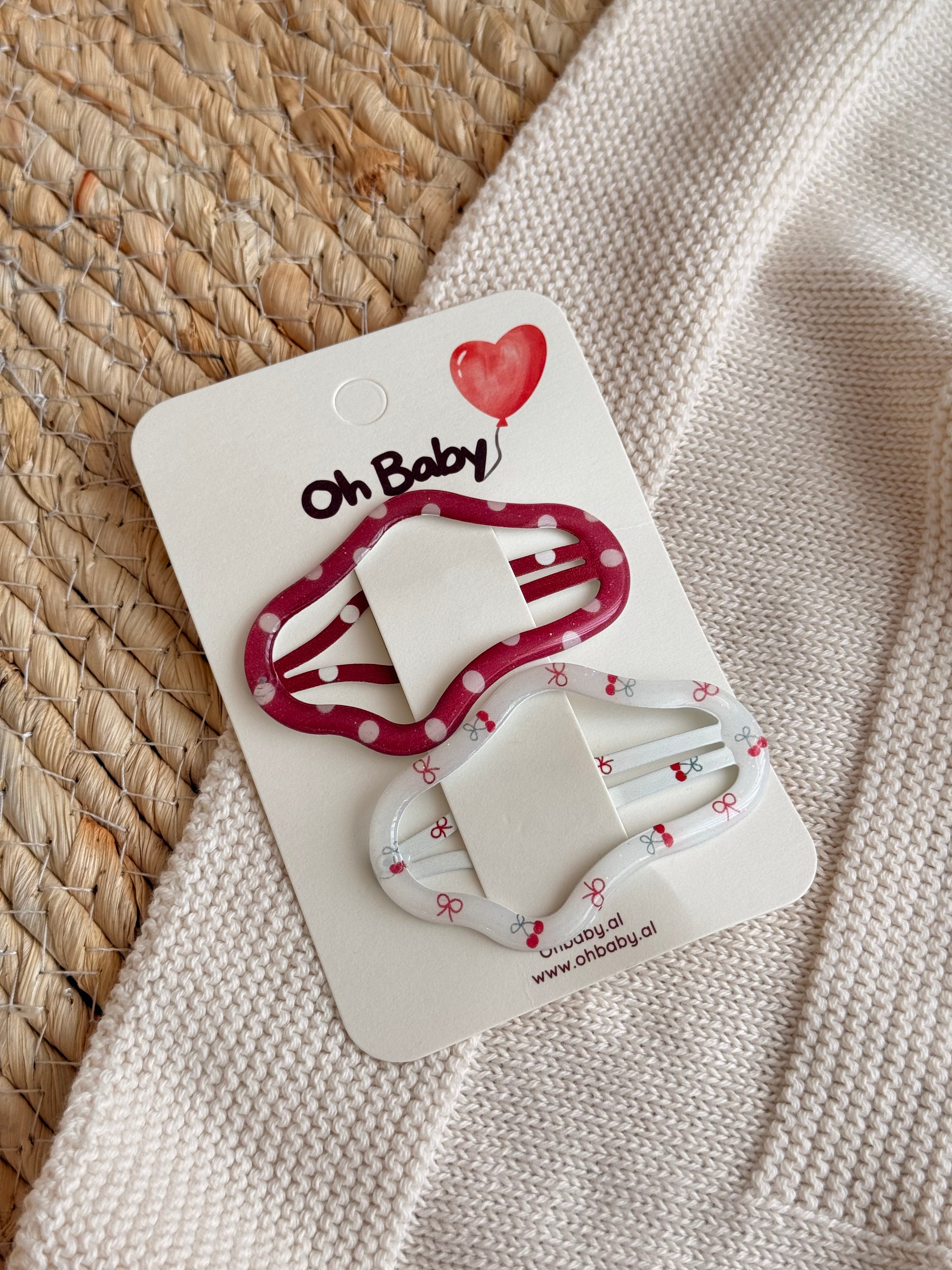 Set me 2 Kapese Flokesh "Wavy Cherry & Dots"
